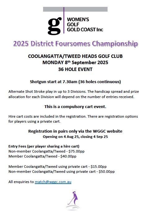 2025 District Foursomes Flyer