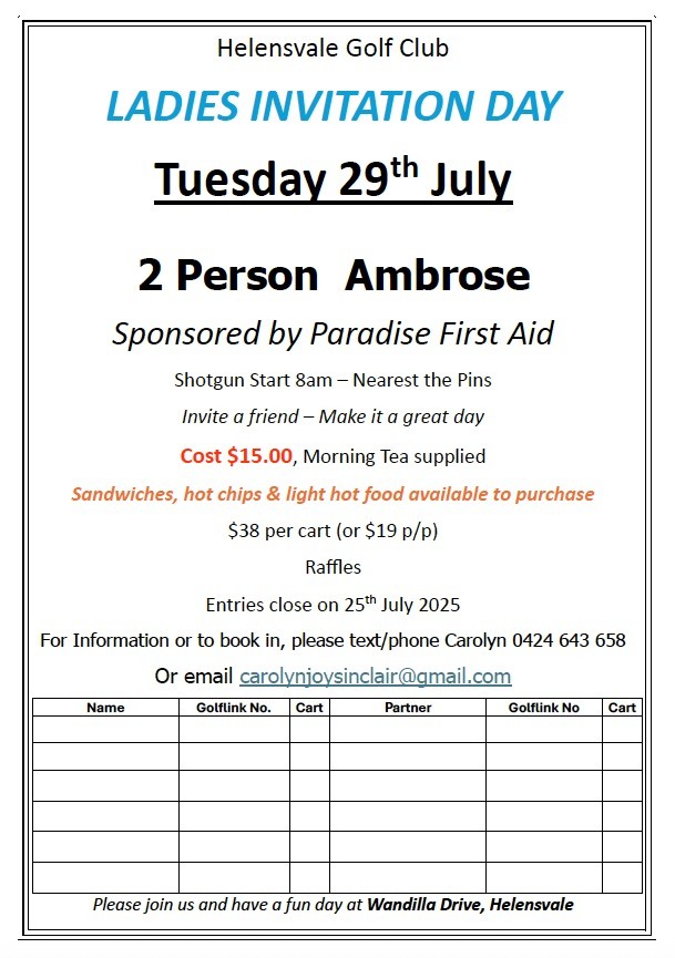Helensvale July 29
